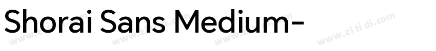Shorai Sans Medium字体转换